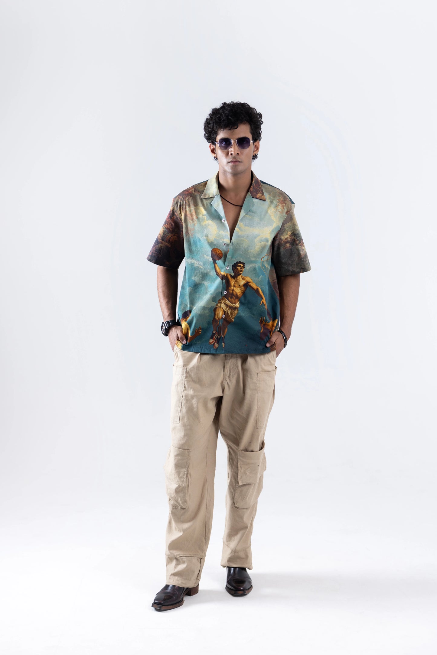 Court of Chaos Oversized Cuban Collar Shirt