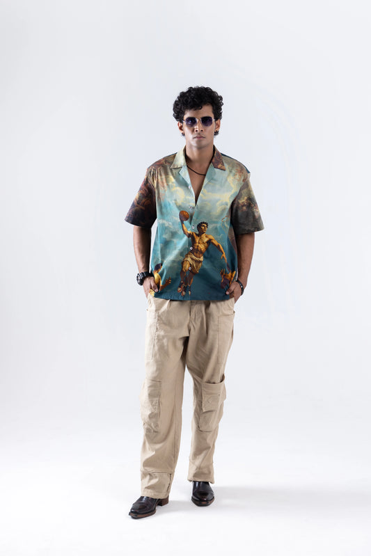 Court of Chaos Oversized Cuban Collar Shirt