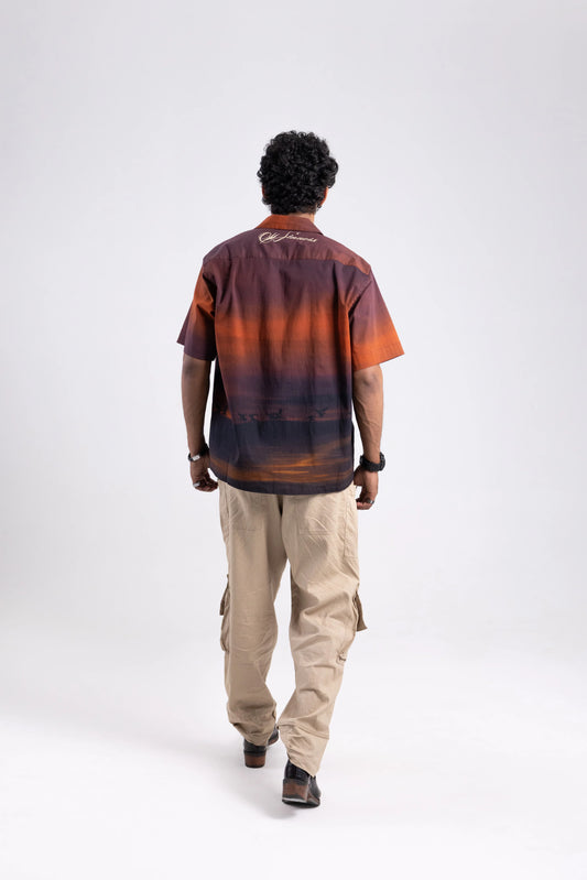 Heaven's Reckoning Oversized Cuban Collar Shirt