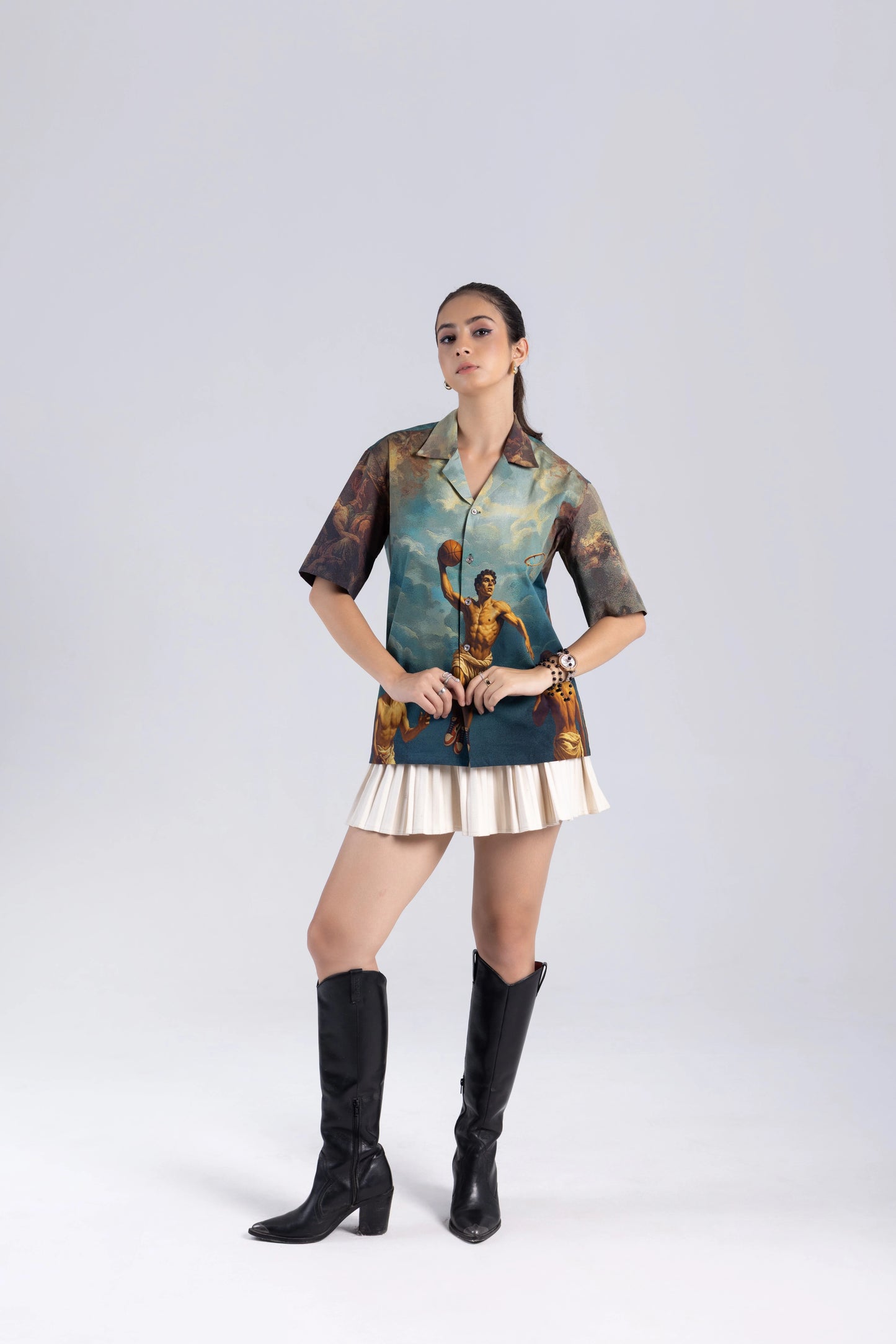 Court of Chaos Oversized Cuban Collar Shirt