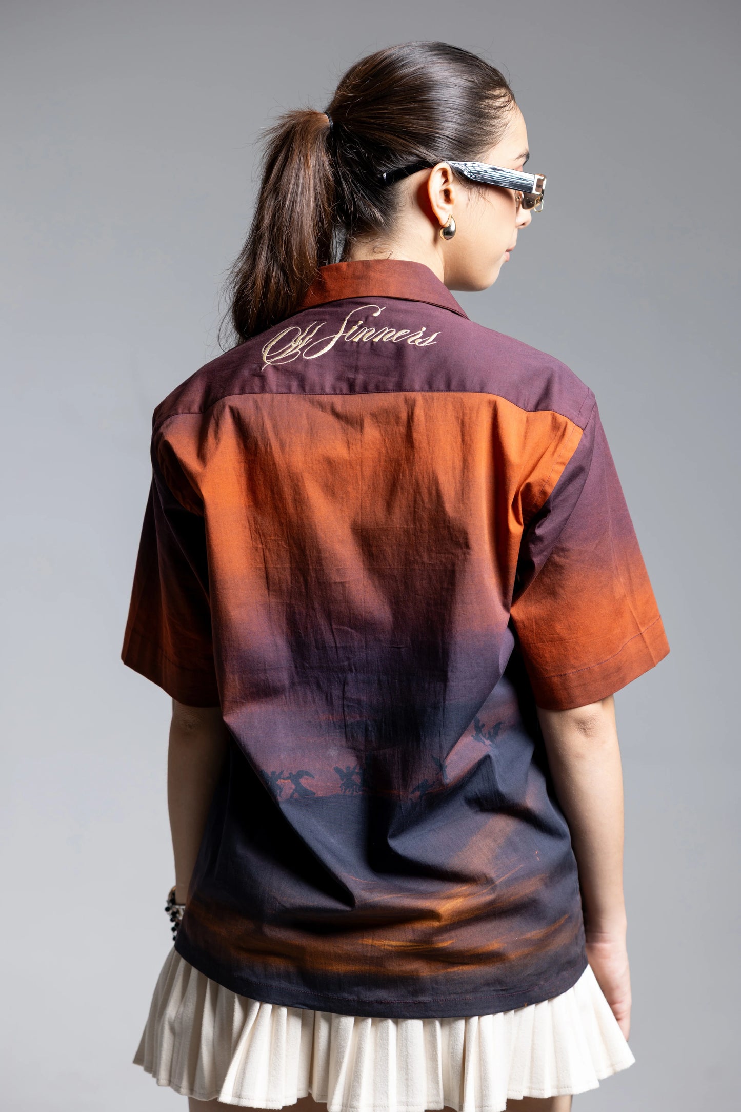 Heaven's Reckoning Oversized Cuban Collar Shirt