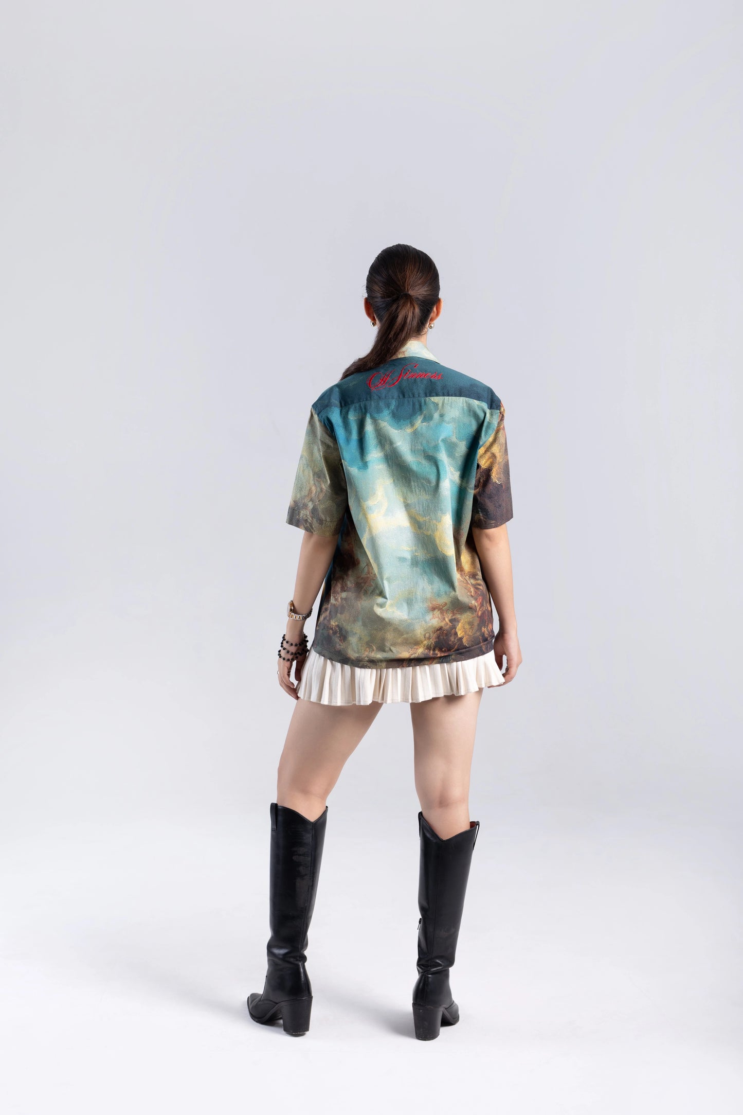 Court of Chaos Oversized Cuban Collar Shirt