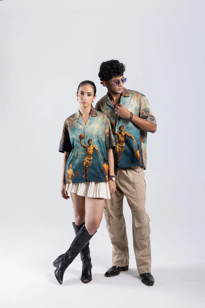 Court of Chaos Oversized Cuban Collar Shirt