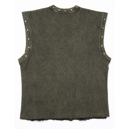 Olive Green Washed Tank
