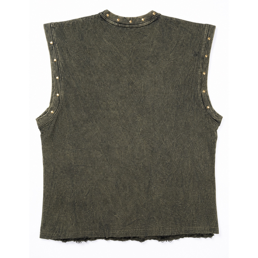 Olive Green Washed Tank