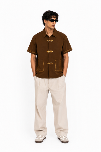After Hours Shirt- Brown