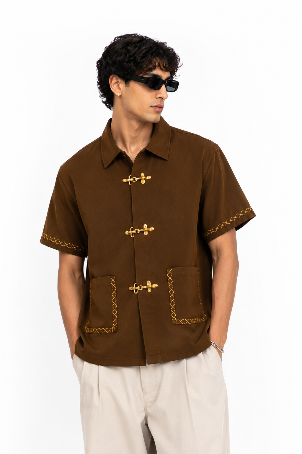 After Hours Shirt- Brown