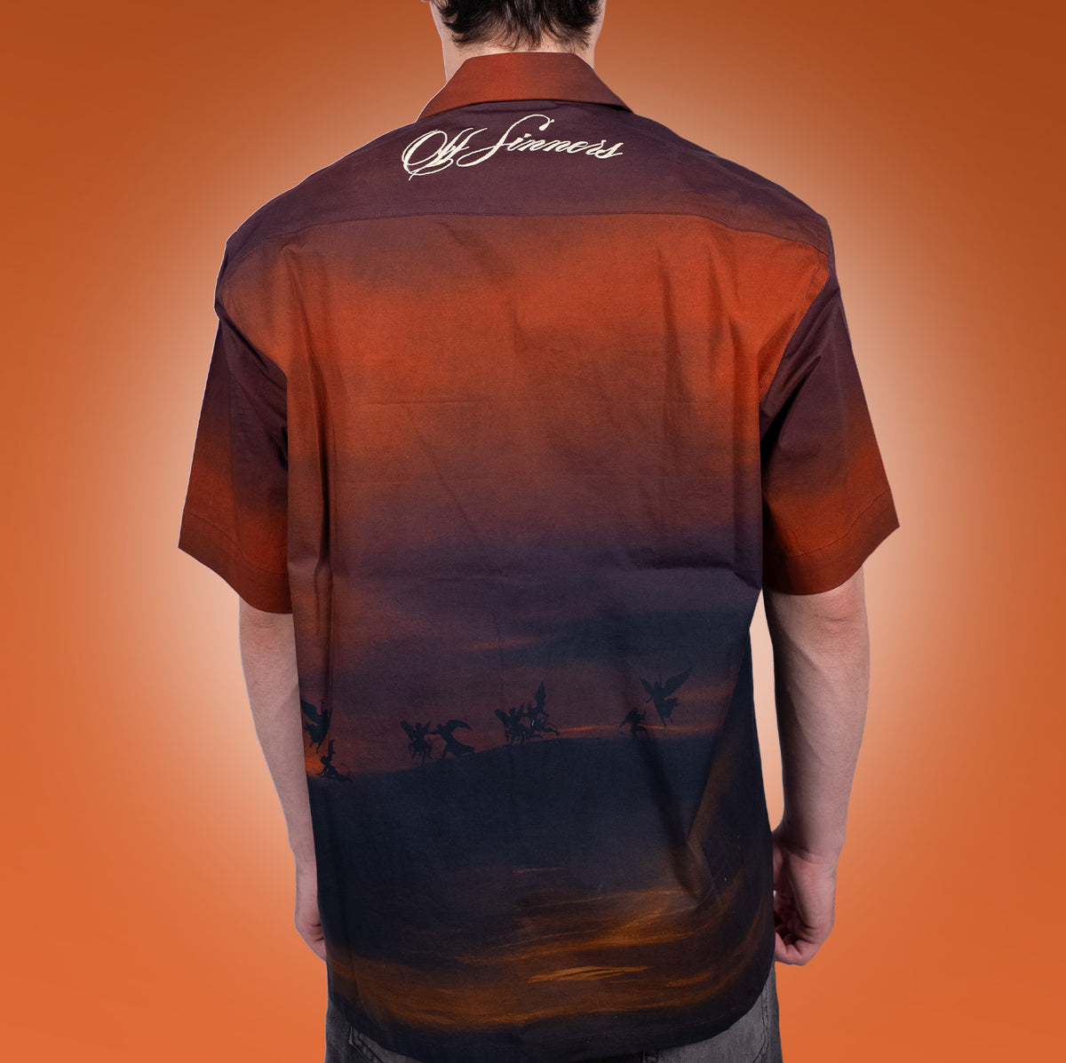Heaven's Reckoning Oversized Cuban Collar Shirt